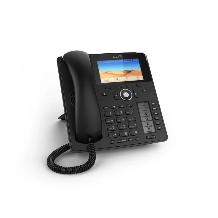 Snom Global Desk Telephone D785 (6 (24) Configurable Self-labeling Multicolor LED Keys, High-resolution Colour Display) Black – Bild 1