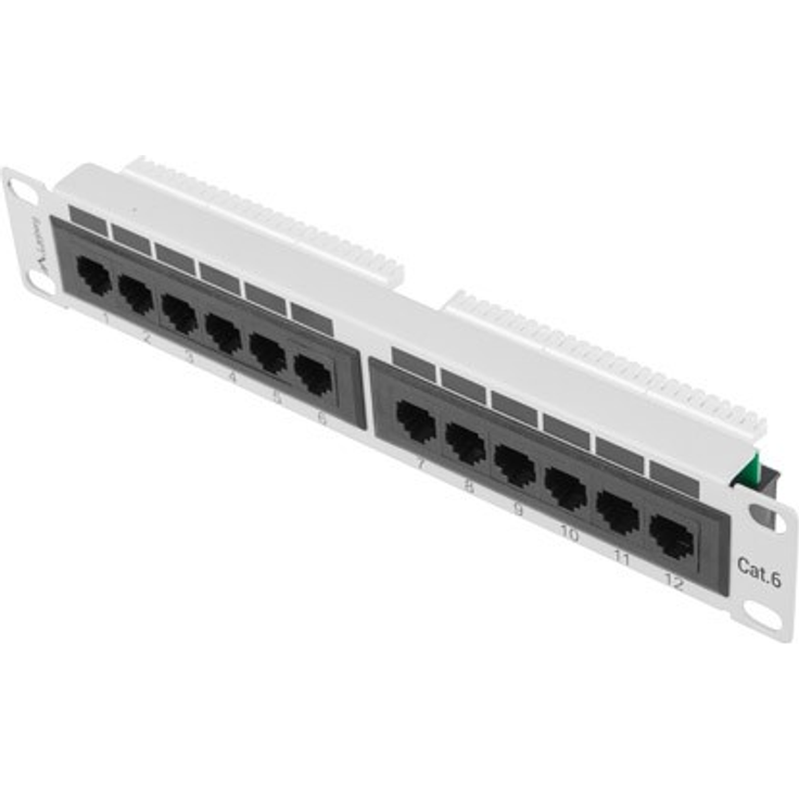 lanberg Patch Panel 10'', 12 Ports 1U, CAT.6, Grau