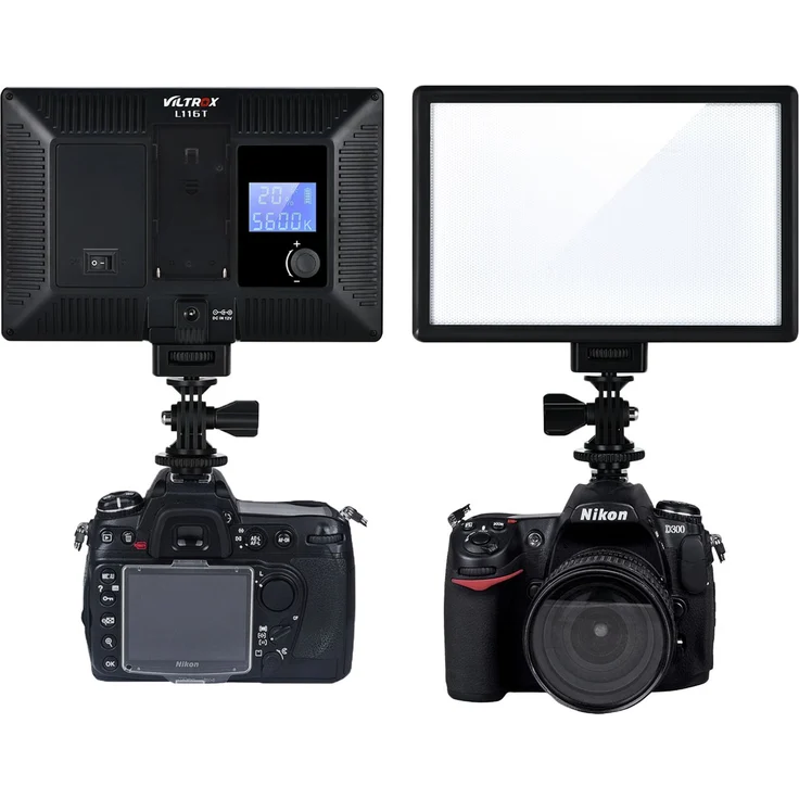 VILTROX L116T Dimmbar LED-Videoleuchte 3300K-5600k Farbtemperatur Studioleuchte Fotoleuchte für DSLR Kameras und Videokameras (ohne Batterie)
