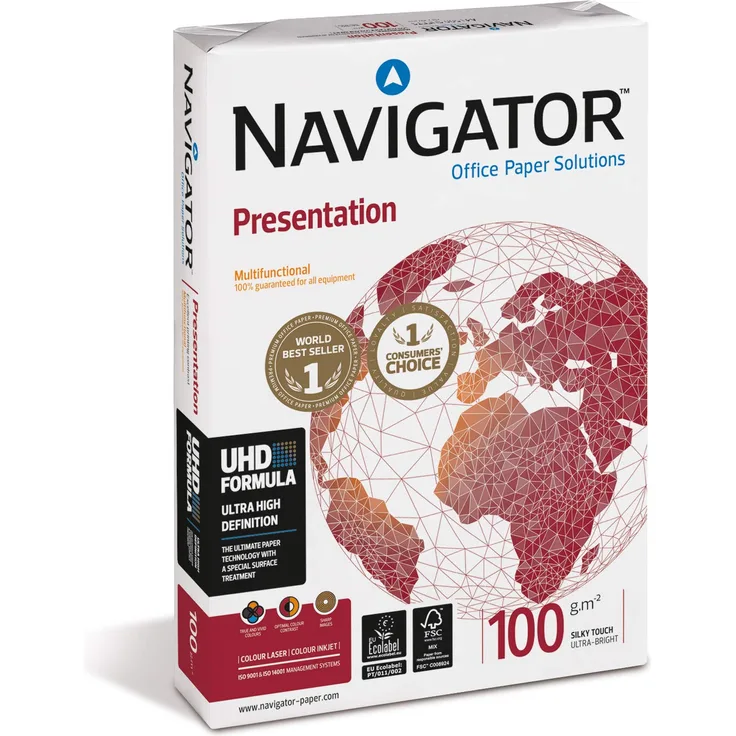 Navigator 1280pn Presentation Papier, A3, 100 g-qm, 500, 4 Stück