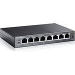 TP-Link TL-SG108PE 8-Port Gigabit-Netzwerk Easy-Smart-Switch (4 PoE-Ports, bis 2000 MBit-s, 16Gbit-s Switching-Kapazität, geschirmte RJ-45 Ports, Weboberfläche, VLAN, IGMP-Snooping, lüfterlos)