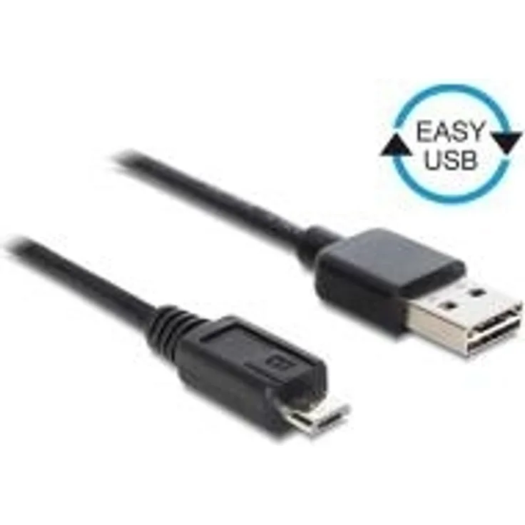 Anschlusskabel USB 2.0 EASY Stecker A an micro Stecker B, schwarz, 3m, Good Connections (2510-EUM03)