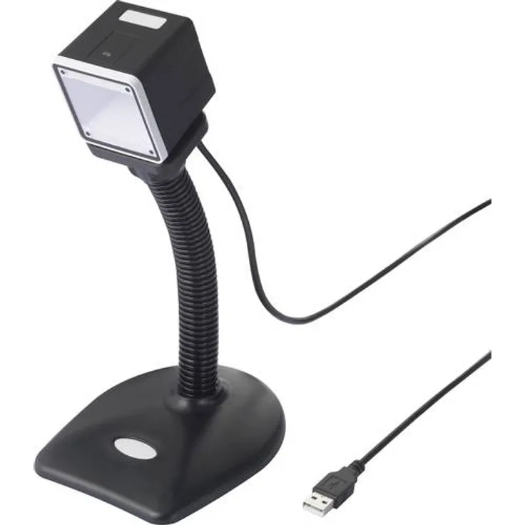 Renkforce RF-SBS-500 2D Barcode-Scanner Kabelgebunden 1D, 2D Imager Schwarz Desktop-Scanner (Stationär) USB-A
