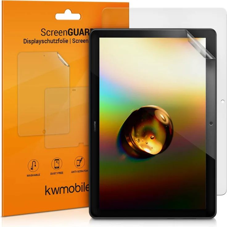 kwmobile 2X Huawei MediaPad T5 10 Folie - Full Screen Tablet Schutzfolie für Huawei MediaPad T5 10 entspiegelt