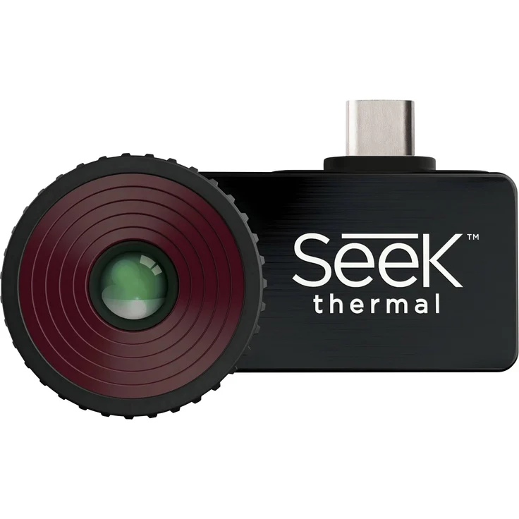 Seek Thermal CompactPRO FF (Fast Frame) Preiswertes Wärmebildsystem mit USB-C Anschluss und Wasserdichtem Schutzgehäuse für Android Smartphones - Schwarz – Bild 1