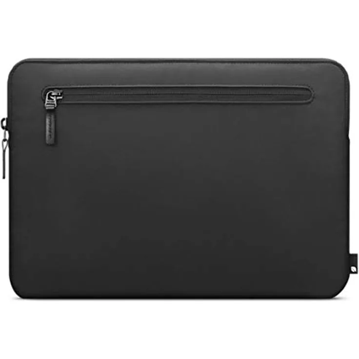 Incase Tasche Compact Sleeve Hülle Apple MacBook Pro (Retina) 13,3'' - Pro 13,3'' (2016 - 2020) - Air 13,3'' (2018 - 2020) - Schwarz [Flight Nylon I Zubehörtasche I Kunstfell-Interieur I Reißverschluss]