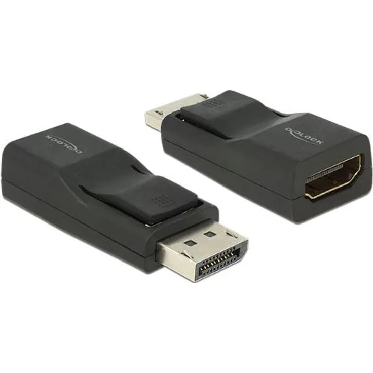 DELOCK Adapter Displayport 1.2 Stecker > HDMI Buchse 4K Passiv schwarz