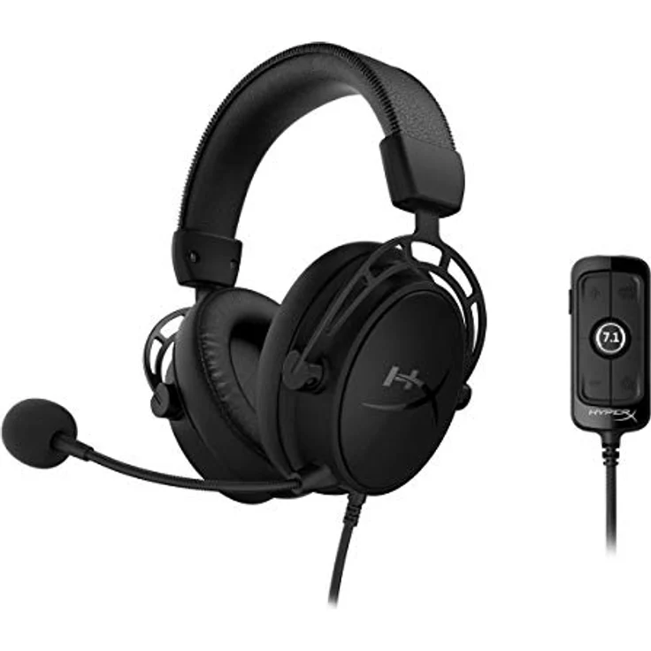 HyperX Cloud Alpha S - Gaming Headset, für PC, PS4, 7.1 Surround Sound, einstellbarer Bass, Dual Chamber Drivers, Chat Mixer, atmungsaktives Kunstleder, Memory-Schaum, Mikrofon – Bild 1