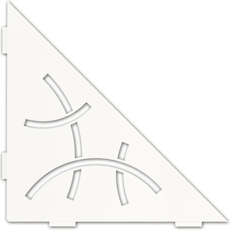 Schlüter SHELF-E-S1 Curve 210x210mm Brillantweiß matt