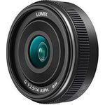 Panasonic H-H014A LUMIX G Festbrennweiten 14 mm F2.5 II ASPH. Objektiv (Pancake Objektiv, Filtergröße 46 mm, Bildwinkel 75°) schwarz