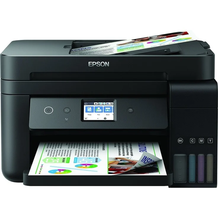 Epson EcoTank ET-4750 4-in-1 Tintenstrahl-Multifunktionsgerät (Drucker, Scanner, Kopierer, Fax) Auflösung: 1200 x 4800, USB, LAN, WLAN, Mobile Print, AirPrint, Wi-Fi Direct (C11CG19401) – Bild 1