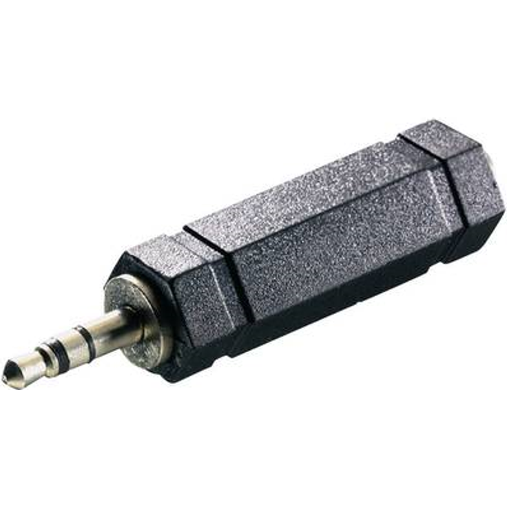 SpeaKa Professional Klinke Audio Adapter [1x Klinkenstecker 3.5 mm - 1x Klinkenbuchse 6.35 mm] Schwarz (SP-7869824)