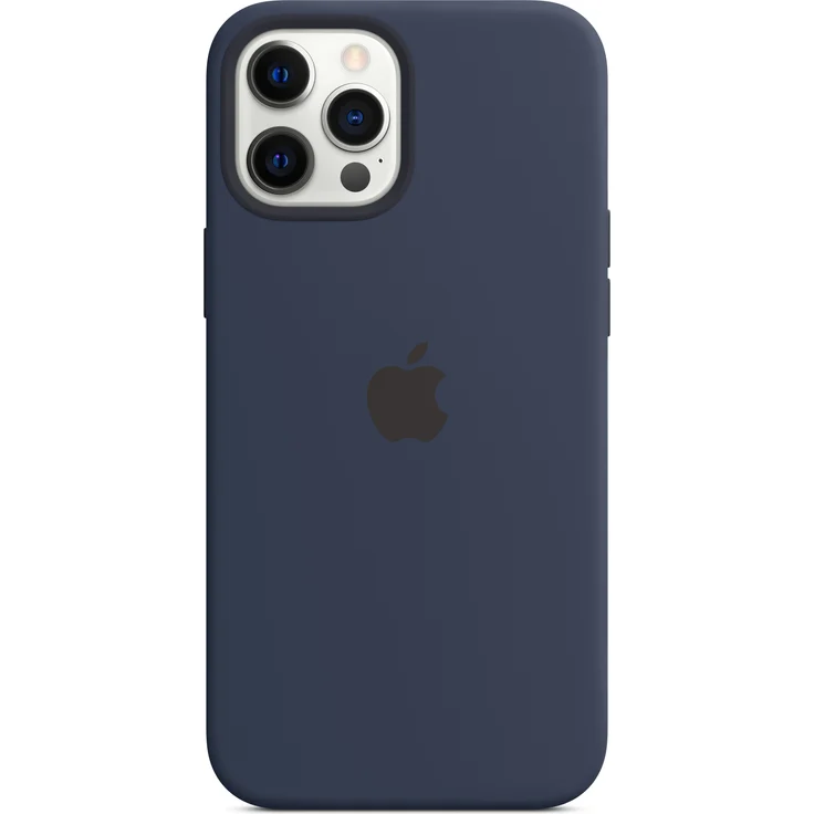 Apple MHLD3ZM/A Silikon Case mit MagSafe, geeignet für Apple iPhone 12 Pro Max, Handy-Schutzhülle, Dunkelmarine – Bild 1