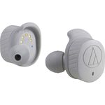 Audio-Technica ATH-SPORT7TW In-Ear Kopfhörer, mit Bluetooth, Mikrofon, grau
