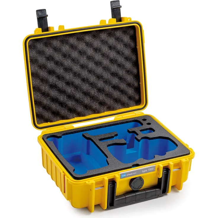 B&W outdoor.cases Type 1000 - Hartschalentasche für Quadrokopter - Polypropylen - Gelb - für DJI Mavic Mini