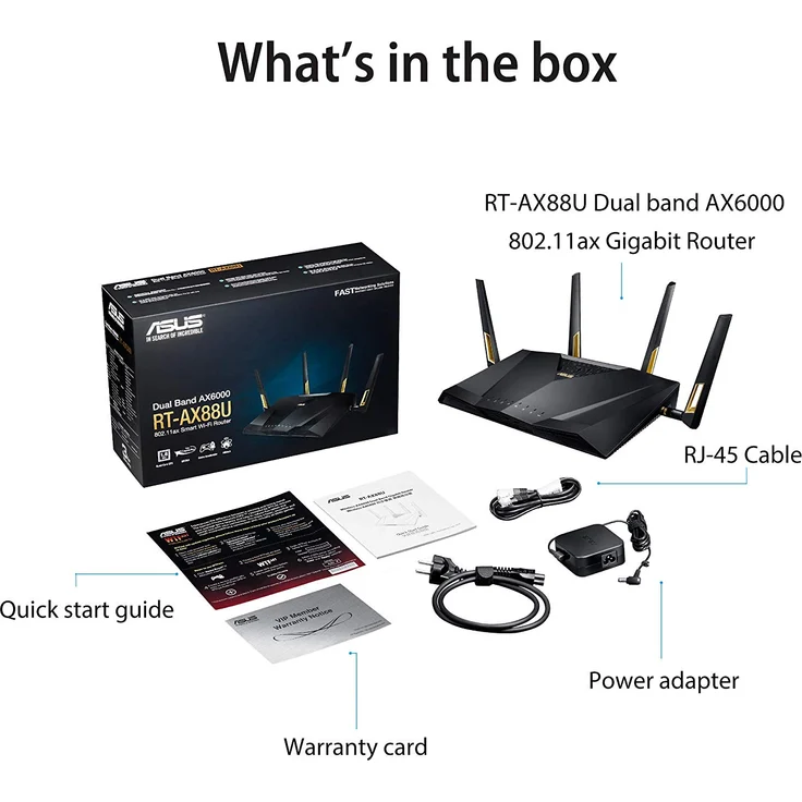 Asus RT-AX88U Gaming Router (Ai Mesh WLAN System, WiFi 6 AX6000, Gaming Engine, 8x Gigabit LAN Link Aggregation, 1.8 GHz QC CPU, AiProtection, USB 3.0) (Router bis zu 220 m²) – Bild 5