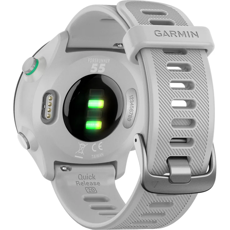 Garmin Forerunner 55 Smartwatch GPS, Unisex, 42mm, Silikonarmband, Schwarz/Steinweiß – Bild 4