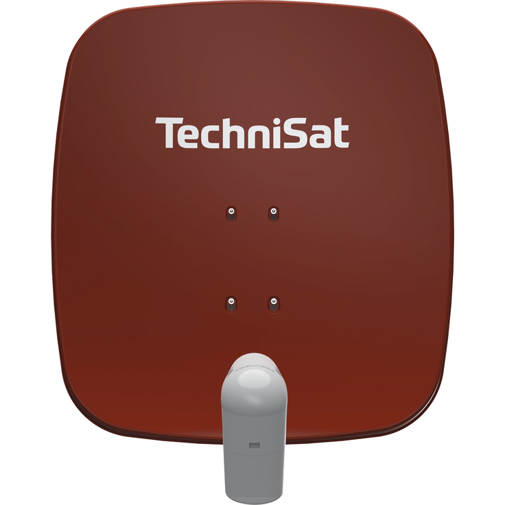TechniSat SATMAN 65 PLUS UNYSAT-Universal-Quattro-LNB (DigitalSat-Antenne, Aluminium, Quattro-LNB) ziegelrot