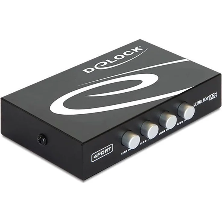 DeLock Switch USB2.0 4 port manual - USB-Umschalter für die gemeinsame Nutzung von Peripheriegeräten - 4 x USB2.0 - Desktop (87634) – Bild 1