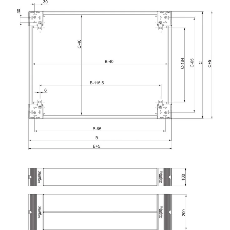 SCHNEIDER ELECTRIC Sockel 100mm NSYSPS4100