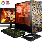 VIBOX Killstreak GS770-163 Gaming PC Computer mit Spiel Bundle, 22 Zoll HD Monitor (4,3GHz Intel i5 6-Core Prozessor, Nvidia GeForce GTX 1070 Grafikkarte, 16GB DDR4 RAM, 120GB SSD, 2TB HDD, Ohne OS)