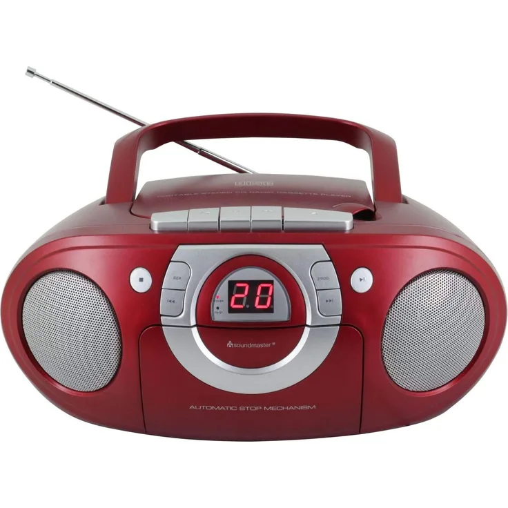 Soundmaster SCD5100 Tragbares Radio, rot