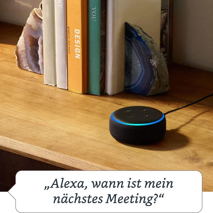 Amazon Echo Dot (3. Generation) Sprachassistent Anthrazit/Stoff US-Version mit EU-Adapter - Preisvergleich – Bild 3