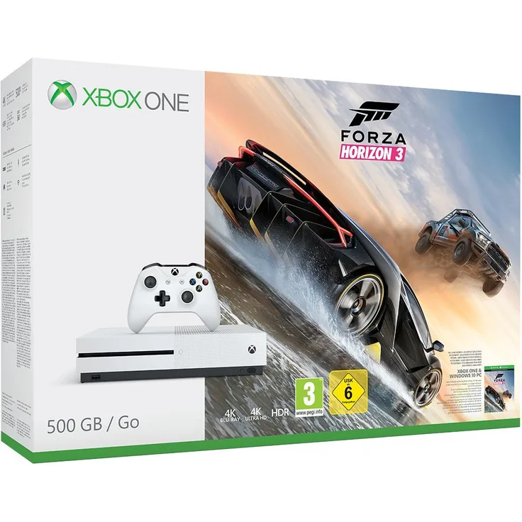 Microsoft Xbox One S Robot White 500GB Bundle inkl. Forza Horizon 3 - Preisvergleich