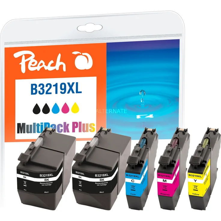 Peach Spar Pack Plus Tintenpatronen, kompatibel zu Brother LC-3219XL