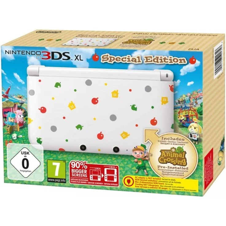 Nintendo 3DS XL Weiß 256MB & 4GB Speicherkarte Bundle inkl. Animal Crossing: New Leaf – Bild 1