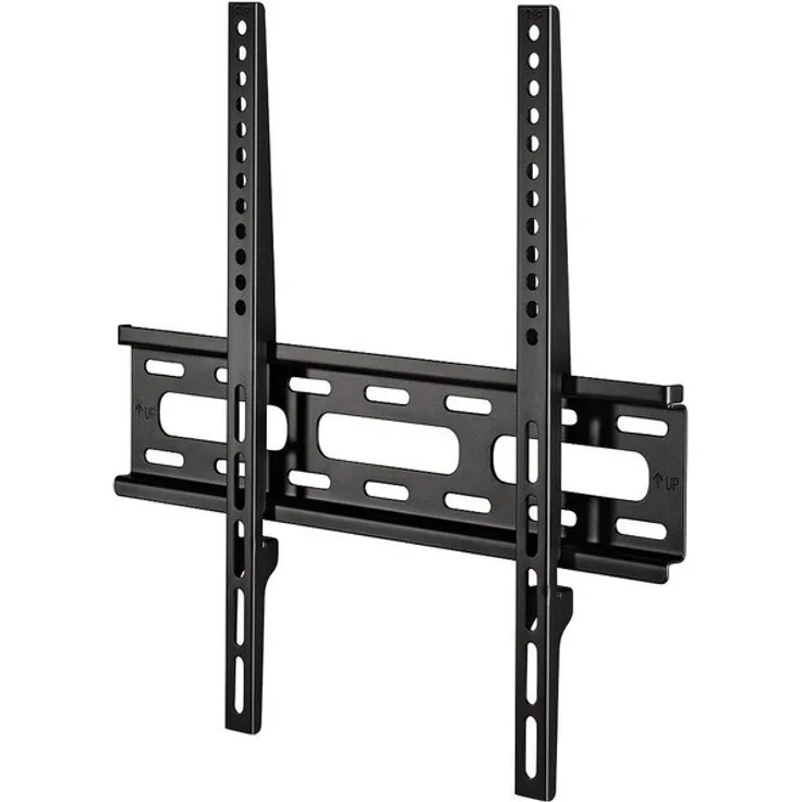 Hama TV-Wandhalterung Ultraslim (Wandhalter Fernseher für 32-65 Zoll, Fixe Halterung VESA bis 400x400, Max. 30 kg, inkl. Fischer Dübel) Schwarz
