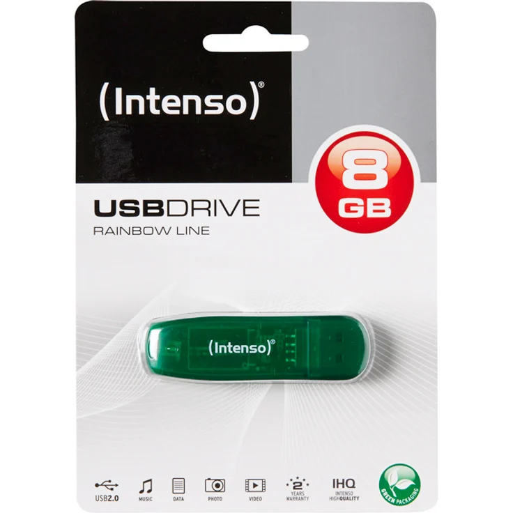 Intenso Rainbow Line 8 GB USB-Stick USB 2.0 grün – Bild 3