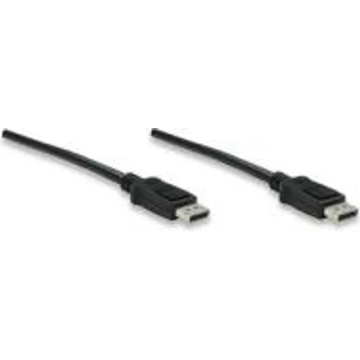 Manhattan - Video- / Audiokabel - DisplayPort - DisplayPort (M) - DisplayPort (M) - 1,0m - abgeschirmt - (DisplayPort 1,1) - Schwarz (306935)