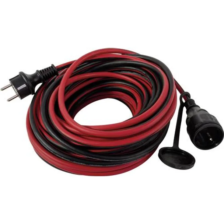 REV 0017100614 Strom Verlängerungskabel 16A Schwarz, Rot 10.00m