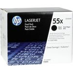 Hewlett-Packard HP 55X schwarz (CE255XD) Doppelpack (CE255XD)