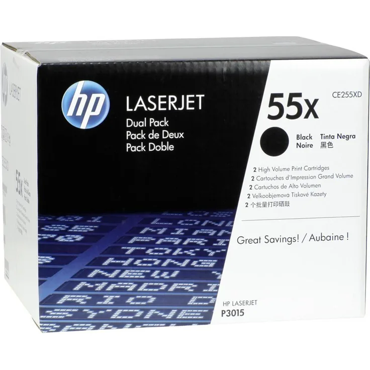Hewlett-Packard HP 55X schwarz (CE255XD) Doppelpack (CE255XD)