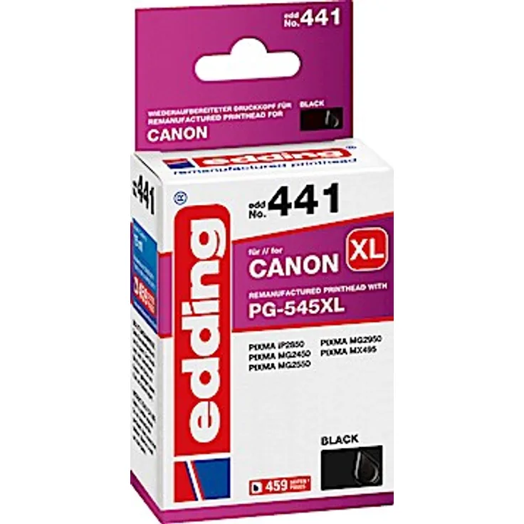 edding Druckerpatrone EDD-441 ersetzt Canon PG-545XL - Schwarz - Inhalt: 15 ml