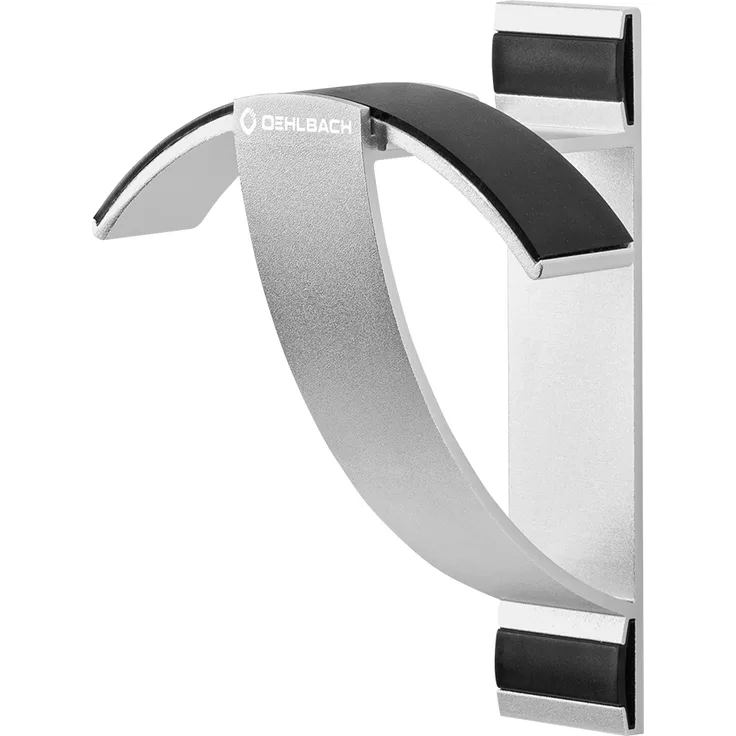 Oehlbach Alu Style W1 - Wandhalterung Kopfhörerhalter für Kopfhörer und Gaming Headsets (eloxiertes Aluminium, schnelle Wandmontage & optimale Aufbewahrung) Silber