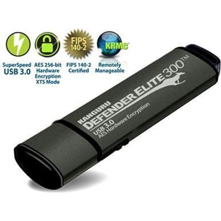 Kanguru Defender 300 128 GB USB-Stick USB 3.0 schwarz