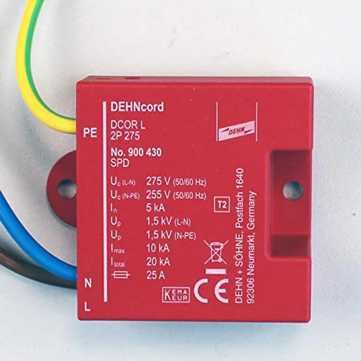 Dehn 900430 – Schutz Überspannungsschutz Cord L 2 polig 275
