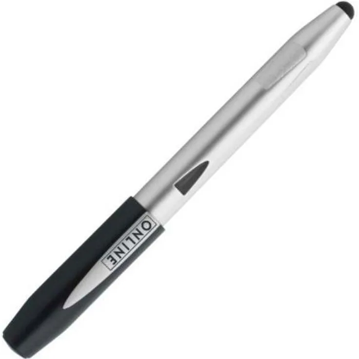 Online Schreibgeräte Schreiblern-Füller Switch Starter mit stabiler Iridiumfeder A (Anfänger), mit Stylus Tip für Touchscreens, für Standardpatronen, schwarz
