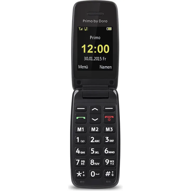 Primo 401 by Doro - GSM Mobiltelefon mit großem beleuchtetem Farbdisplay - schwarz