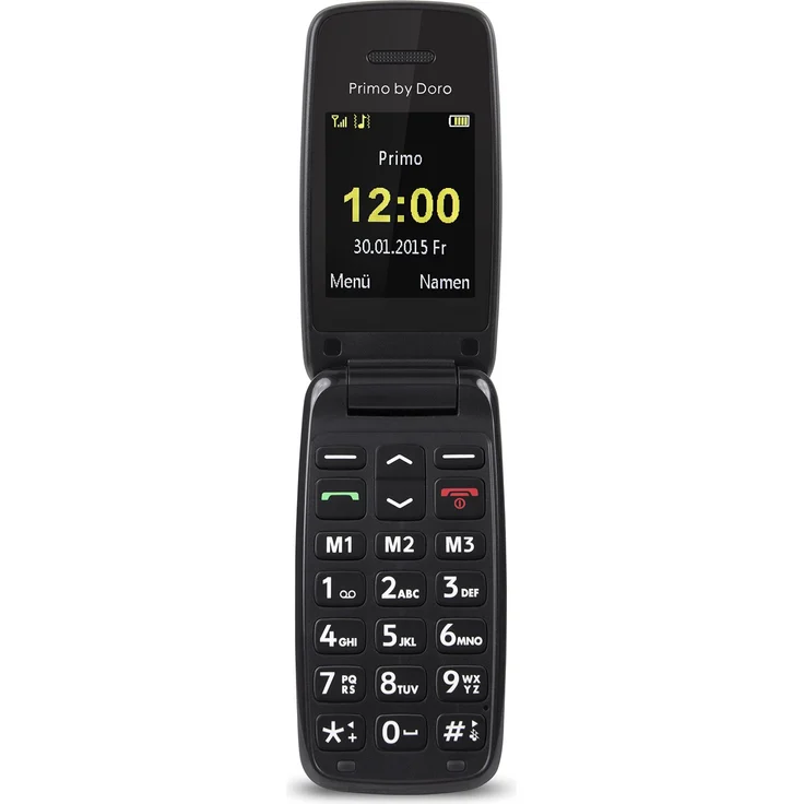 Primo 401 by Doro - GSM Mobiltelefon mit großem beleuchtetem Farbdisplay - schwarz – Bild 1