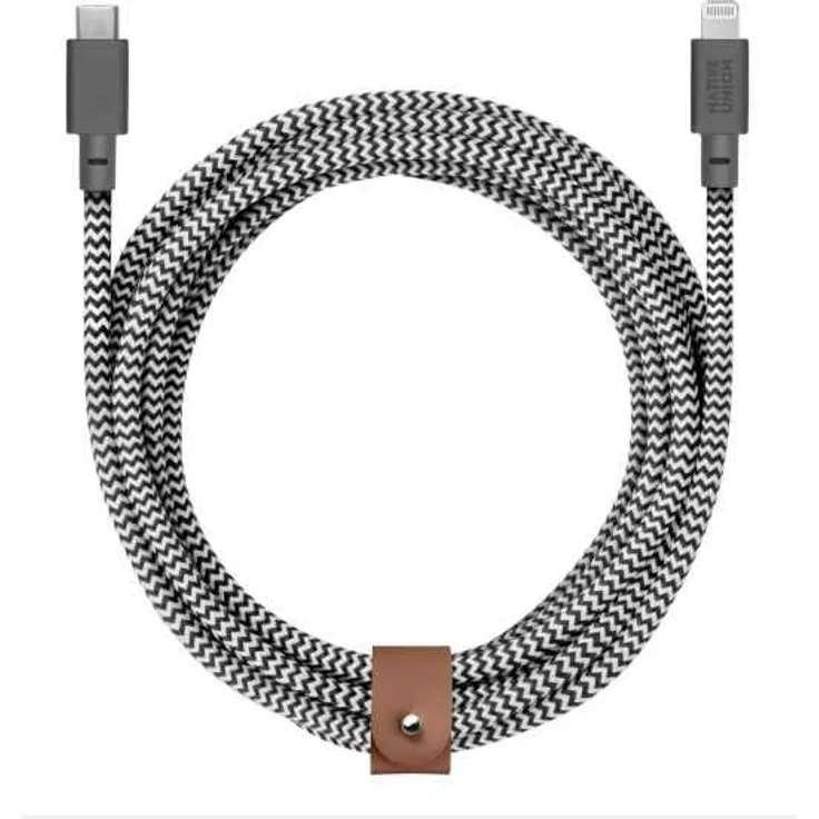 Native Union Belt Cable USB-C to Lightning 3m Zebra