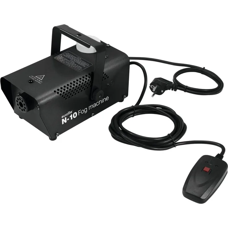 Eurolite N-10 Nebelmaschine schwarz | Kompakte 400-W-Nebelmaschine in Schwarz mit Kabelfernbedienung | Topseller für Partyräume