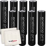 Kraftmax 8er-Pack Panasonic Eneloop PRO XX AAA / Micro Akkus Neueste Generation 950 mAh Hochleistungs Akku Batterien in Kraftmax Akkubox V5, 8er Pack