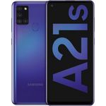 Samsung Galaxy A21s Smartphone 16,51cm (6,5 Zoll) AMOLED-Display, 64GB interner Speicher, 4GB RAM, Dual-SIM, Android, Blue