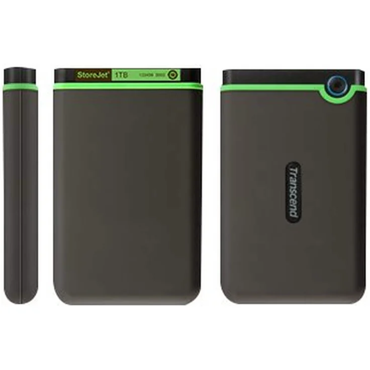 Transcend StoreJet 25M3 - Festplatte - 1 TB - extern (tragbar) - 2.5 Zoll (6.4 cm) - USB 3.1 Gen 1 - 256-Bit-AES - Iron Gray (TS1TSJ25M3S) – Bild 5