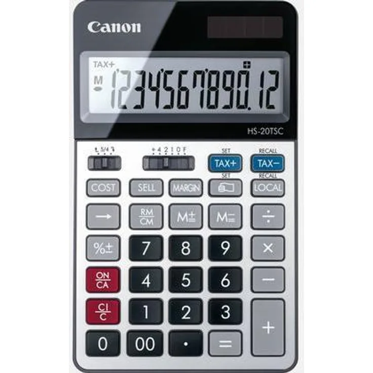 Canon HS-20TSC Taschenrechner Desktop Finanzrechner Schwarz - Silber (2469C002AA)
