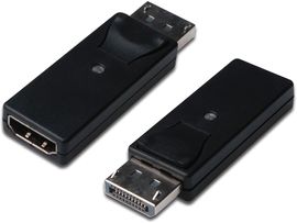 ASSMANN DisplayPort Grafik Adapter Stick, DP zu HDMI Typ A, Full HD 60Hz, 1920 x 1080 Pixel, Schwarz